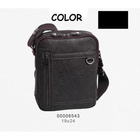 BOLSO MATTIES JUVENIL REPORTERO POLIPIEL NEGRO 24CM 6543 ^