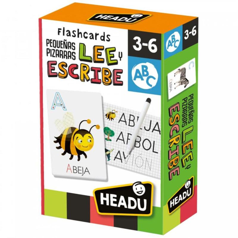 JUEGO HEADU FLASHCARDS PEQUEÑAS PIZARRAS LEE Y ESCRIBE 130012213 FOURNIER