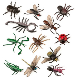 ANIMALES INSECTOS 12 FIGURAS BOTE MINILAND 27480