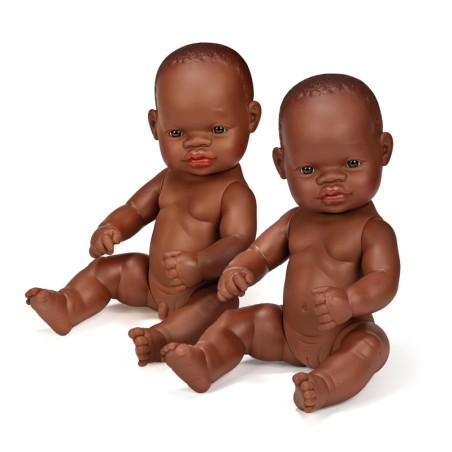 MUÑECO NIÑA AFRICANO 32 CM MINILAND 31034