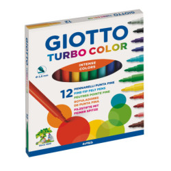 MARCD.ES COLORES GIOTTO TURBO COLOR PUNTA MEDIA 12U.