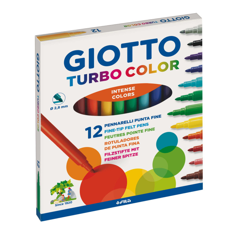 MARCD.ES COLORES GIOTTO TURBO COLOR PUNTA MEDIA 12U.