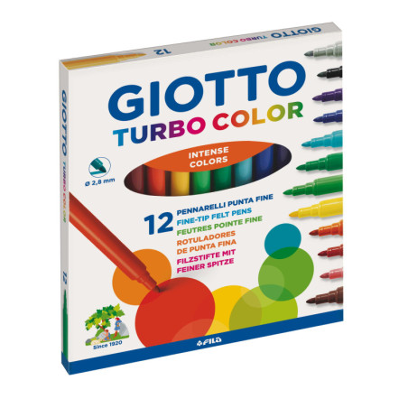 MARCD.ES COLORES GIOTTO TURBO COLOR PUNTA MEDIA 12U.