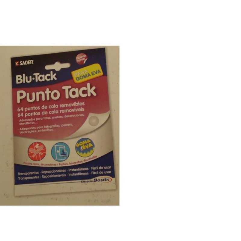 PEGAMENTO TACK BLU-TACK PUNTO TACK LAMINA PUNTOS ADHESIVOS PTE 4H PLICO