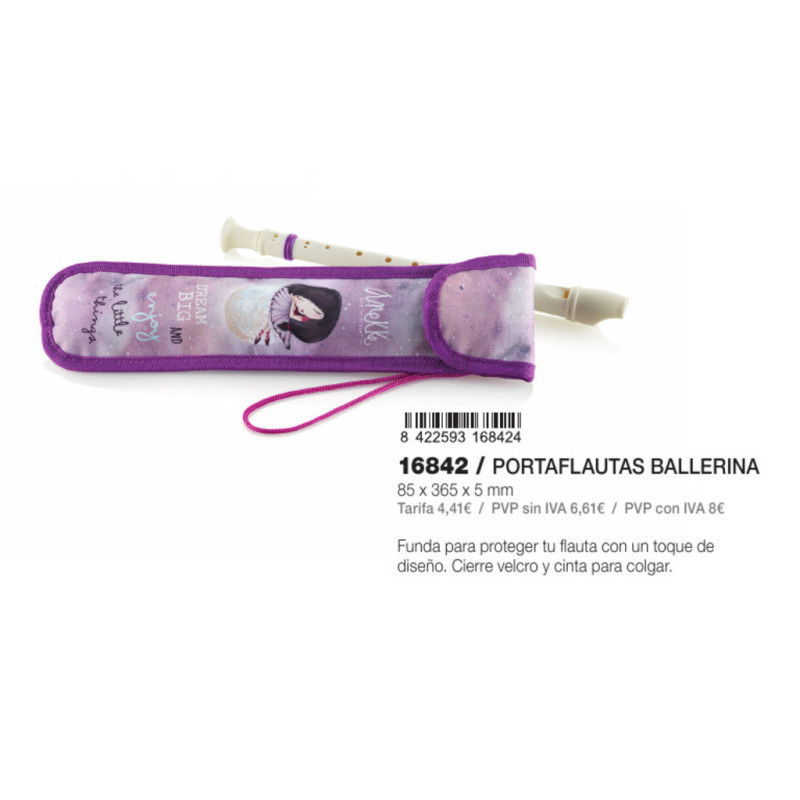PORTAFLAUTAS BALLERINA ANEKKE 85 X 365 X 5 MM 16842 MIQUELRIUS18 COL.II
