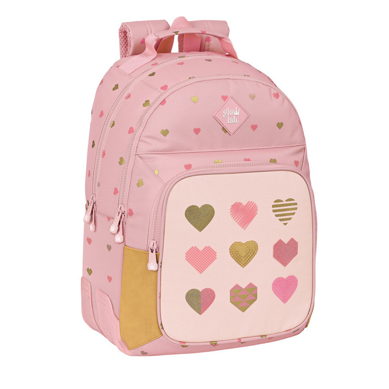MOCHILA DOBLE ADAPT.CARRO GLOWLAB "HEARTS" SAFTA23 ENERO 612317773