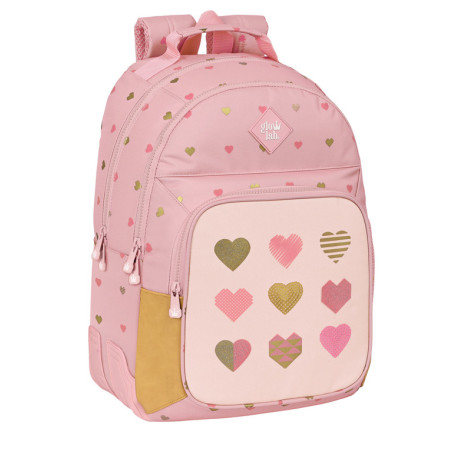 MOCHILA DOBLE ADAPT.CARRO GLOWLAB "HEARTS" SAFTA23 ENERO 612317773