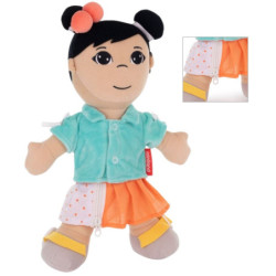 MUÑECO ABROCHES DIVERSITY NIÑA ASIÁTICA 40 CM MINILAND 96319