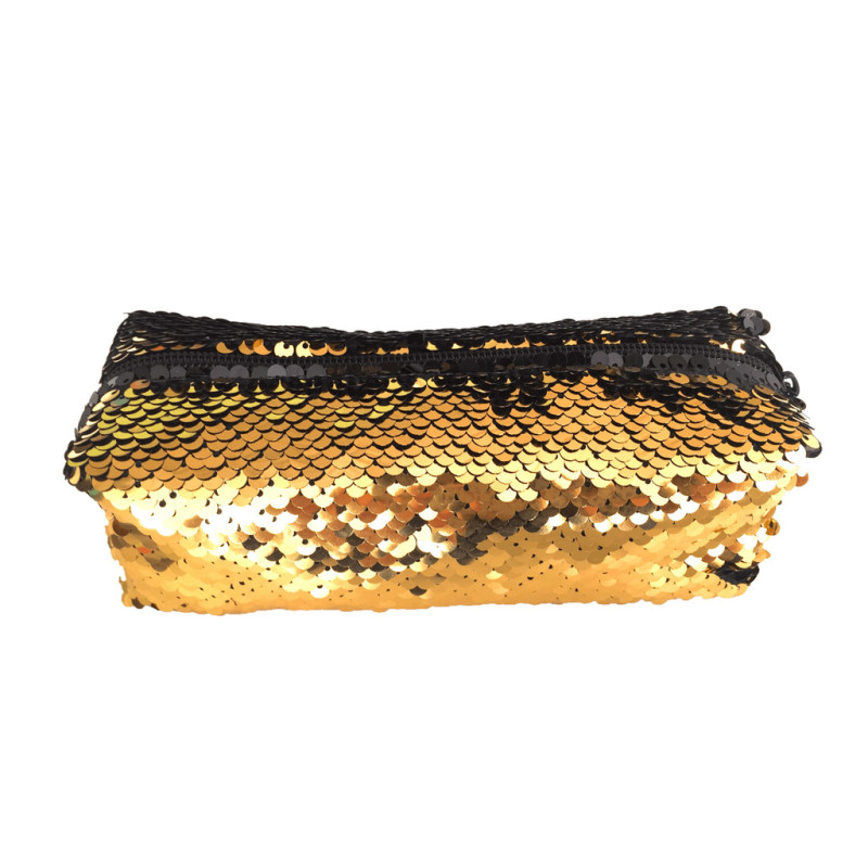 PORTATODO DMMSUPLIES FANTASIA CON LENTEJUELAS DORADO NEGRA PB1610-06