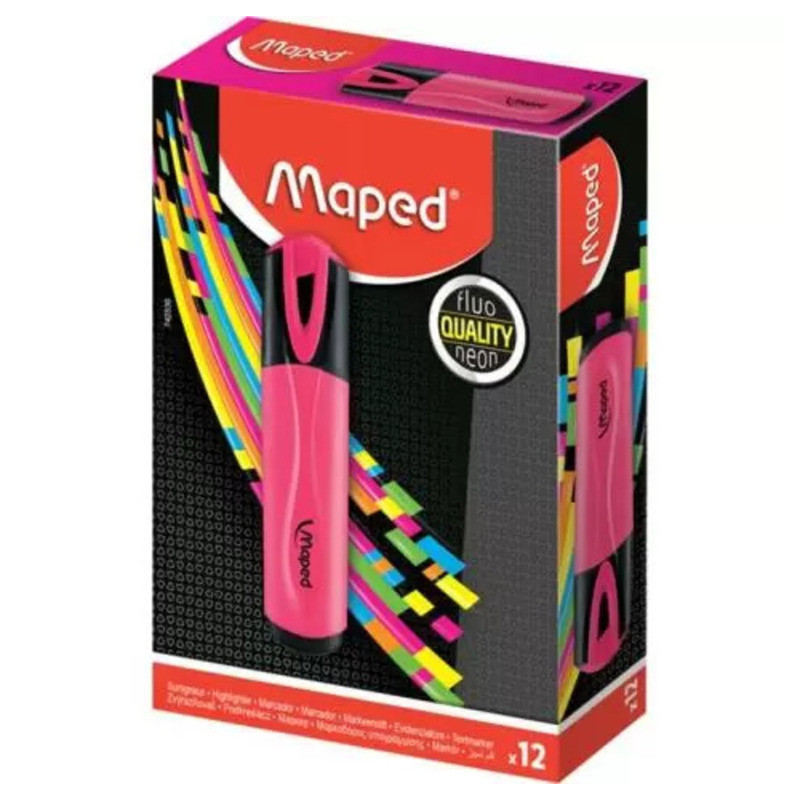 MARCD.FLUOR MAPED FLUO PEPS COLOR ROSA CAJA 12U 742536
