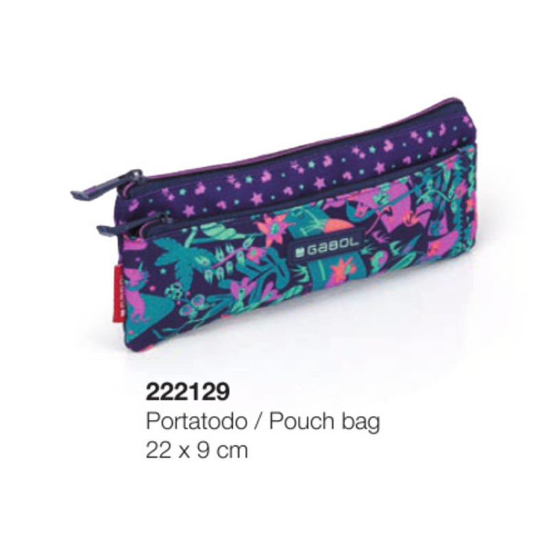 PORTATODO GABOL18 SCHOOL FANCY 22CM DOBLE PLANO 222129