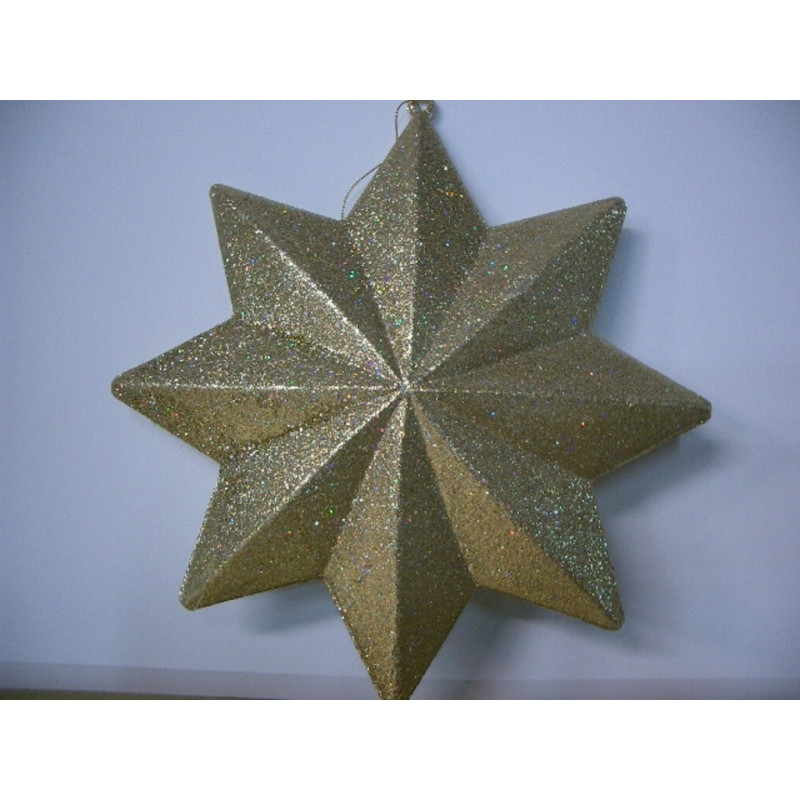 ESTRELLA 8 PUNTAS ORO 35CM 65048 ^