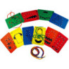 HILAR ROPA 10 TARJETAS PLASTICO DIFERENTES+CORDONES HENBEA 740
