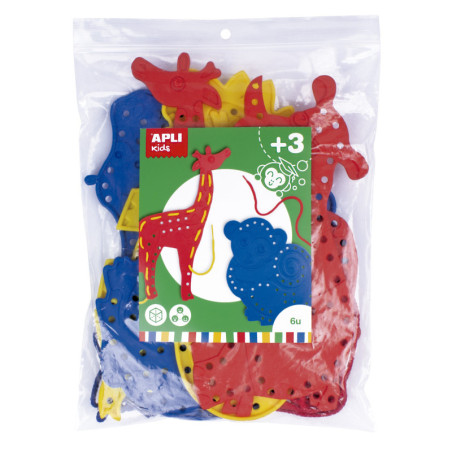 ANIMALES PARA HILAR 6UDS + 18CORDONES APLI 17476