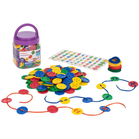 ENSARTAR BOTONES BOTE 140 UDS + 10 CORDONES 31715