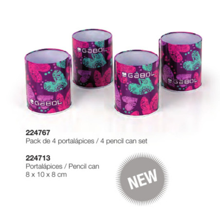 JUEGO DE 4 CUBILETES GABOL19 SCHOOL GIRL DREAM 224767