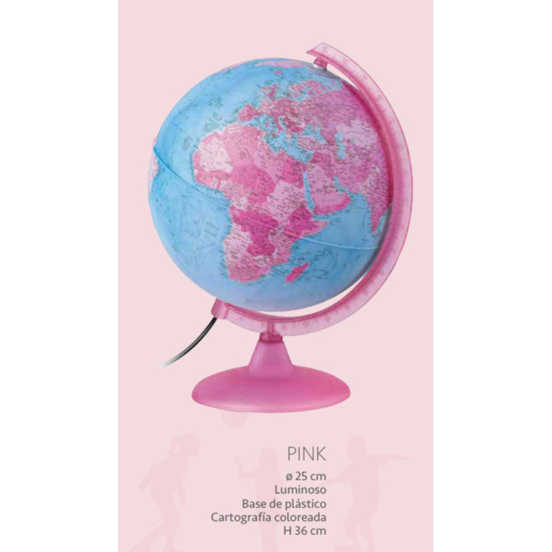 ESFERA LUMINOSA TECNODIDATTICA PINKGLOBE ROSA 26CM