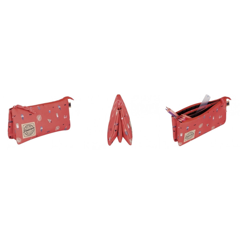 PORTATODO FINOCAM TRIANGULAR PRINTS FLAMINGO 5013320