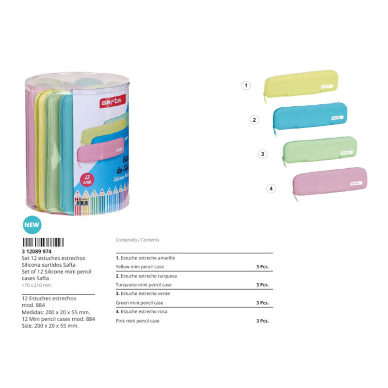 SET 12 PORT. ESTRECHOS SILICONA SURT. SAFTA SAFTA26 312089974 21X17 UNIDAD