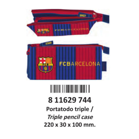 PORTATODO SAFTA16 TRIPLE 22CM FCBARCELONA 811629744