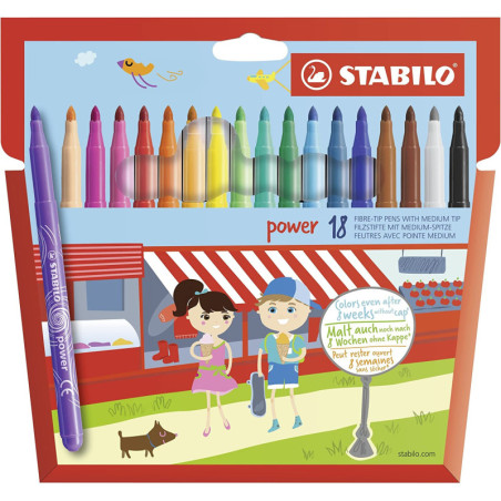 MARCD.ES COLORES CJ.18 UDS  STABILO POWER