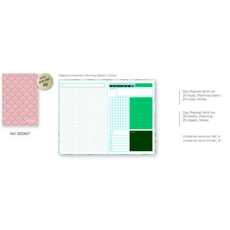 LIBRETA  50 H. 9*14 CM PLANNER SENFORT18 WINTER PREMIUM 27-CLASSIC GOLD 200380 27