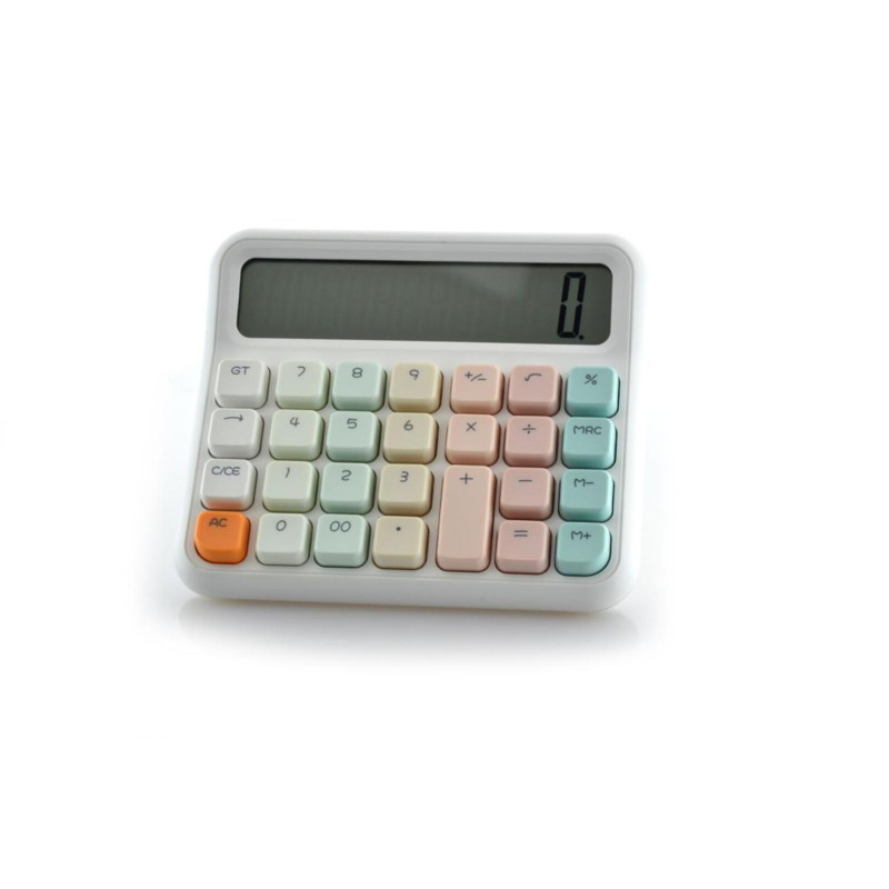 CALCULADORA SOBREMESA OFFICE BOX TECLAS RELIEVE SOFT BLANCA LT-D1500