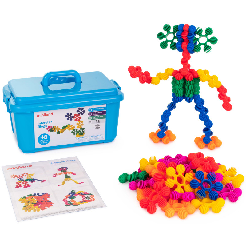 CONSTRUCCIONES BOLAS INTERSTAR RINGS 48 PIEZAS MINILAND 94013