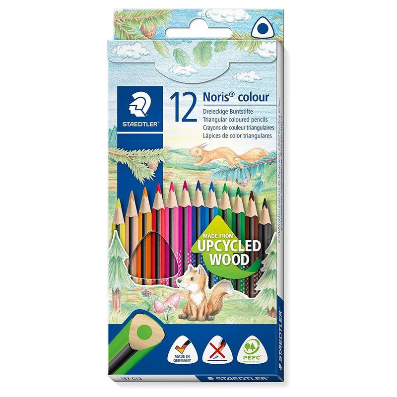 LAPIZ STAEDTLER NORIS COLOUR 12 COLORES TRIANGULAR 187 C12
