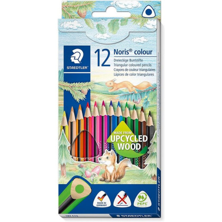 LAPIZ STAEDTLER NORIS COLOUR 12 COLORES TRIANGULAR 187 C12