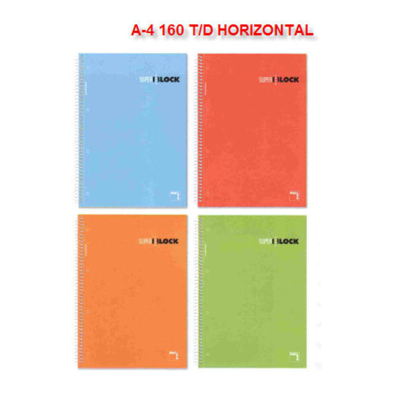 CUADERNO EUROPEAN A-4 160H TD PACSA SUPERBLOC 60G HORIZONTAL 16028