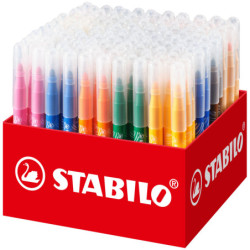 MARCD.ES COLORES SET ESCOLAR 140 UDS 18 COLORES STABILO POWER MAX GRUESOS