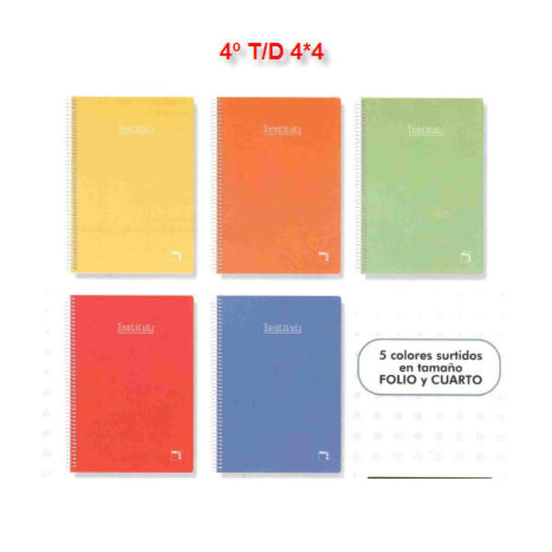 CUADERNO TD 4º 80H PACSA INSTITUT CUADROS 4*4 16733