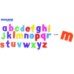 LETRAS MAGNETICAS MINUSCULAS 32MM 154 PIEZAS BOTE MINILAND 97913