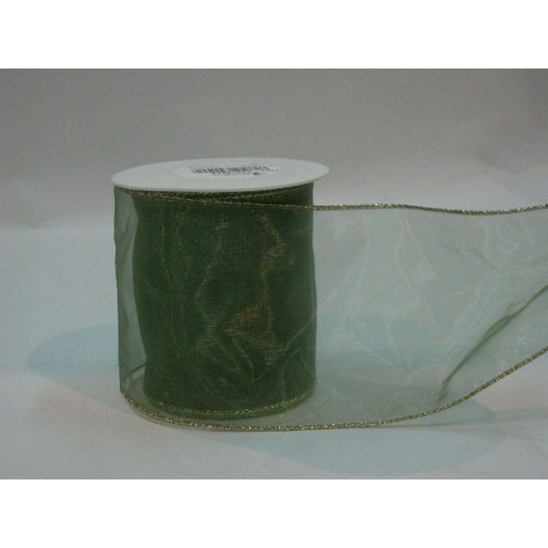 CINTA REGALO SEDA BEIRUT VERDE 100MM 10M 0590