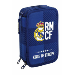 ESTUCHE CREMA SAFTA17 TRIPLE PEQUEÑO REAL MADRID BLUE 411724057
