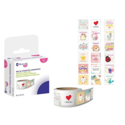 ETIQUETAS FELICIDADES POESSA TODO AÑO SURTIDAS DE PARA ROLLO 200U 25*25 331712