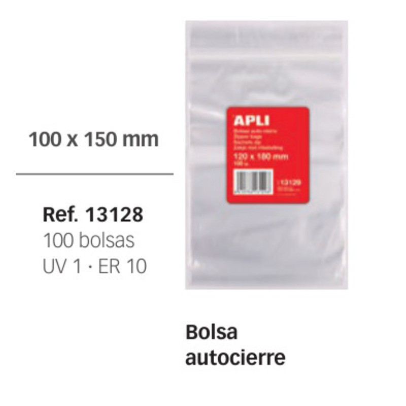 BOLSA AUTOCIERRE 10*15 CM PTE 100 APLI