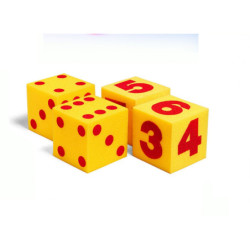 DADOS GIGANTES DE PUNTOS DE ESPUMA 12CM 2u. SNAP EE17810