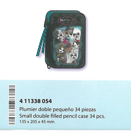 ESTUCHE CREMA SAFTA 13 BRATZILLAZ DOBLE PEQUEÑO 411338054 ^