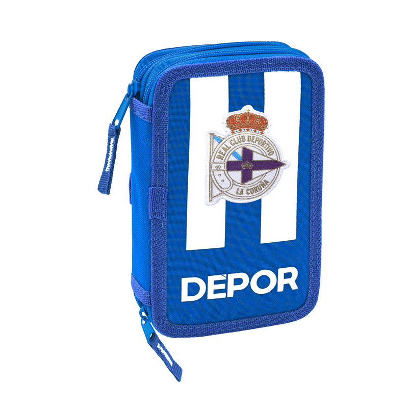 PLUMIER DOBLE PQÑO 28 PCS REAL DEPORTIVO DE LA CORUÑA SAFTA23 ENERO 411978854
