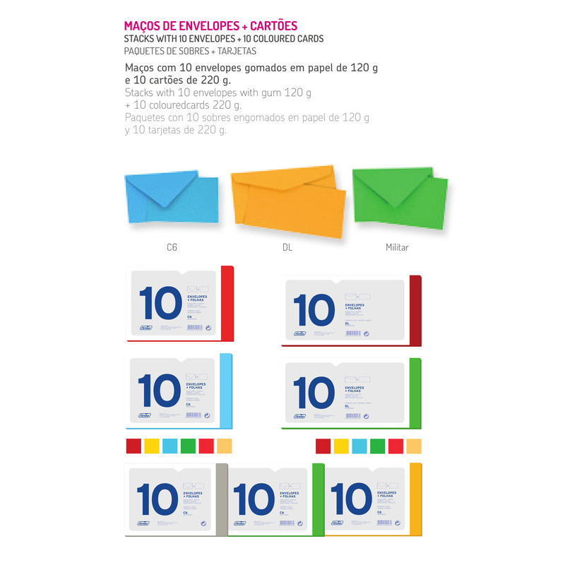 SOBRE FIRMO AMERICANO COLOR 110*220 + TARJETA A JUEGO AZUL MAR PTE 10U 10356 ^