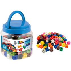 CUBOS 2 CM ENSARTABLES BOTE 100u. MINILAND 95210