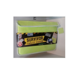 FUNDA TABLET 7" SURVIVOR LISO VERDE LIMA C/CREMALLERA ^