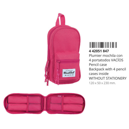 PLUMIER MOCHILA C/4 PORT.VACIO BLACKFIT8 FRESA SAFTA26 442051847 23X12 UNIDAD