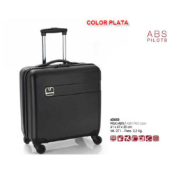 MALETIN PILOTO GABOL PRO 15" ABS 47CM PLATA 403203 ^