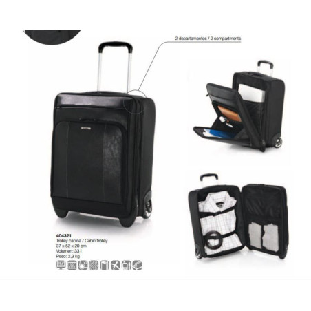 MALETIN PILOTO GABOL17 BUSINESS 15" NEGRO LONA 404321