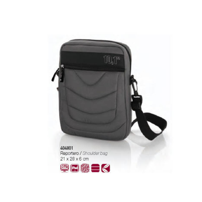 FUNDA ORDENADOR GABOL PRO STREAM 10" BANDOLERA GRIS 404801 ^