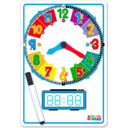 RELOJ MANUAL CON NÚMEROS 39X22 CM HENBEA 774