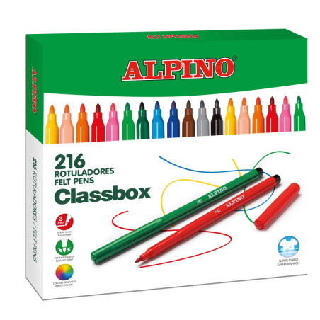 MARCD.ES COLORES SCHOOLPACK 216u. (12 COLORES) STANDARD ALPINO